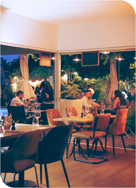 Le restaurant - Le Jardin des Frangins - Montpellier - Restaurant Terrasse Montpellier